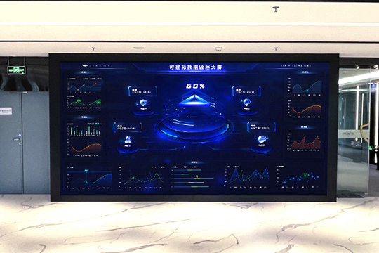 银河官网P1.25小间距LED屏助力安盾网打造高科技展厅